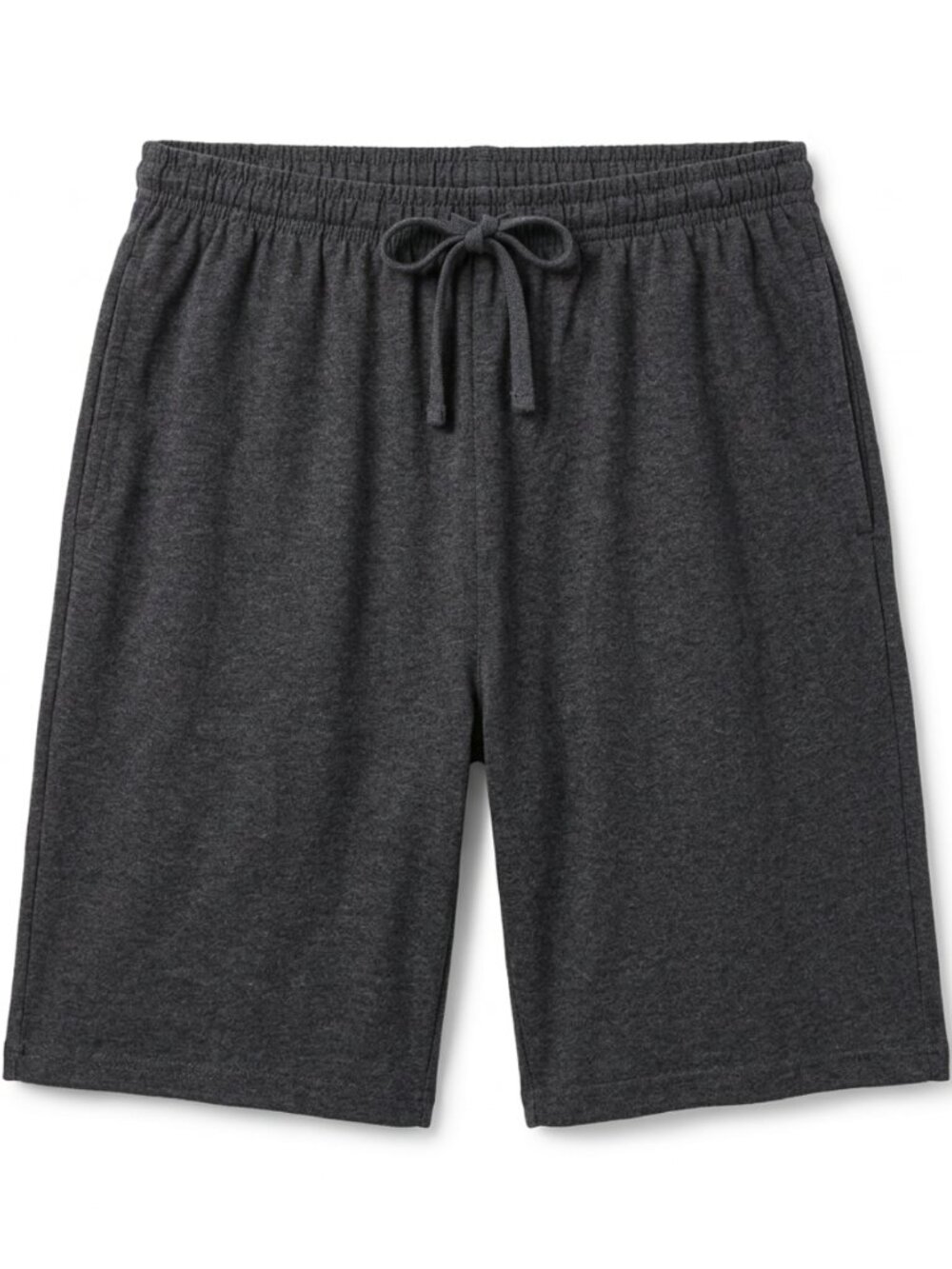 Men's Charcoal Gray Shorts Plain Elastic Waist Casual Lounge Shorts S-XL